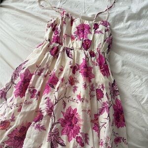 Floral Pink Mini Dress
